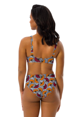 AFRICAN PRINT HIGH WAIST BIKINI - CHINELO