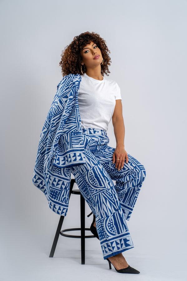 AFRICAN PRINT KIMONO & TROUSERS - NDOP