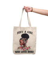 Tote bag "Girl who loves books"