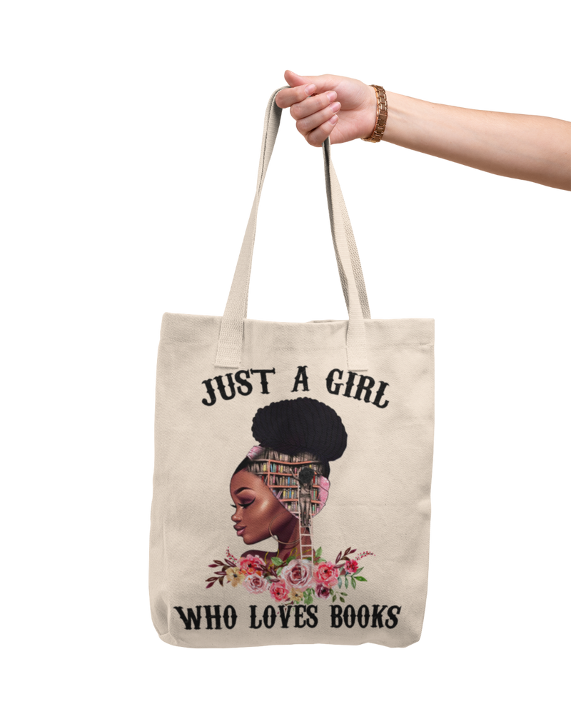 Tote bag "Girl who loves books"